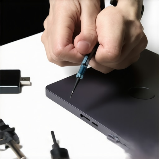 Person inspecting and cleaning external SSD and USB-C cable for optimal performance
