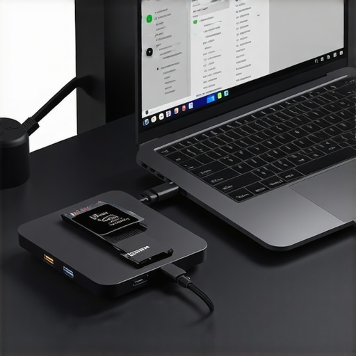 External SSDs connected to a laptop with thermal monitoring software displayed